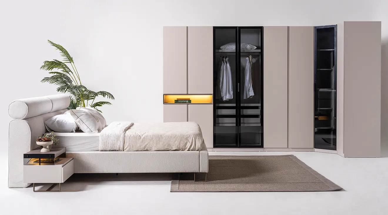 Sevilla Köşe Dolaplı Yatak Odası Takımı